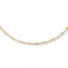 Singapore Necklace 10K Yellow Gold 18" Length