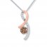 Brown Diamond Necklace 1/4 ct tw Sterling Silver