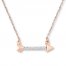 Arrow Necklace 1/20 ct tw Diamonds 10K Rose Gold