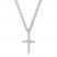 Diamond Cross Necklace 1/4 ct tw Round-cut 10K White Gold