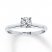 Certified Diamond Round-cut Ring 1/2 carat 14K White Gold