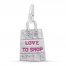 Shopping Bag Charm Sterling Silver