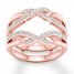 Diamond Enhancer Ring 3/8 ct tw Round-cut 14K Rose Gold