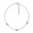 Diamond Circle Anklet Sterling Silver/10K Yellow Gold