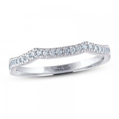 THE LEO Ideal Cut Diamond Wedding Band 1/6 ct tw 14K White Gold