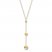 Sphere Lariat Necklace 14K Yellow Gold