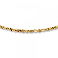 Rope Chain Necklace 10K Yellow Gold 20" Length