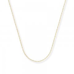 Bead Chain Necklace 14K Yellow Gold 18" Length