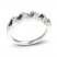 Blue & White Lab-Created Sapphire Ring Sterling Silver