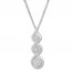 Diamond Necklace 1/2 ct tw Round-cut 10K White Gold