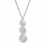 Diamond Necklace 1/2 ct tw Round-cut 10K White Gold