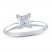 Diamond Solitaire Engagement Ring 2 ct tw Princess-cut 10K White Gold