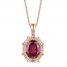 Le Vian Garnet Necklace 1/8 ct tw 14K Strawberry Gold 18"