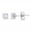 Radiant Reflections 1/2 ct tw Diamonds Round-cut 10K White Gold Solitaire Earrings