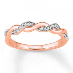 Diamond Anniversary Band 1/10 ct tw Round-cut 10K Rose Gold