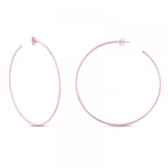 Large Hoop Earrings 14K Rose Gold 60mm