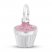 Cupcake Charm Pink Enamel Sterling Silver