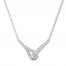 Love + Be Loved Diamond Necklace 1/2 ct tw 10K White Gold