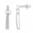 Diamond Dangle Earrings 5/8 ct tw Round-cut 10K White Gold