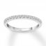 Diamond Wedding Band 1/4 ct tw Round-cut 14K White Gold