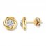 Diamond Earrings 1/4 ct tw Round-cut 10K Yellow Gold