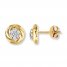 Diamond Earrings 1/4 ct tw Round-cut 10K Yellow Gold