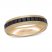 Neil Lane Men's Black Diamond Wedding Band 1-1/2 ct tw Princess-cut 14K Yellow Gold