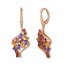 Le Vian Garnet/Amethyst/Citrine Earrings 14K Strawberry Gold