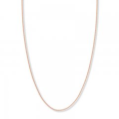 Adjustable 22" Wheat Chain 14K Rose Gold Appx. 1.02mm