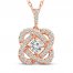 Center of Me Diamond Necklace 1 ct tw 14K Rose Gold 18"