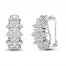 Lab-Created Diamonds by KAY Hoop Earrings 2 ct tw 14K White Gold