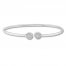 Diamond Bangle Bracelet 1/10 ct tw Round-cut Sterling Silver