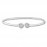 Diamond Bangle Bracelet 1/10 ct tw Round-cut Sterling Silver