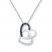 Heart Necklace 1/20 ct tw Diamonds 10K White Gold