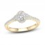 Diamond Engagement Ring 3/4 ct tw Oval/Round 14K Yellow Gold