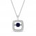 Unstoppable Love Blue Sapphire Necklace 1/4 ct tw Diamonds 10K White Gold 19"