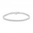 Diamond Bracelet 1 ct tw Round-cut 10K White Gold 7.25"