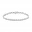 Diamond Bracelet 1 ct tw Round-cut 10K White Gold 7.25"