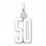 Number 50 Charm Sterling Silver