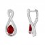 Lab-Created Ruby Earrings Sterling Silver