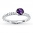 Stackable Ring Amethyst Sterling Silver