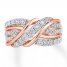 Diamond Ring 1/2 ct tw Round-cut 10K Rose Gold