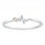 Heartbeat Bracelet 1/10 ct tw Diamonds Sterling Silver/10K Gold