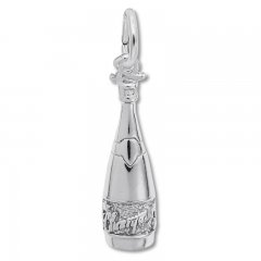 Champagne Bottle Charm Sterling Silver