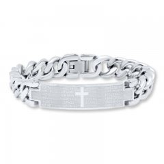 Men's Bracelet Lord's Prayer Stainless Steel