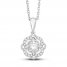 Neil Lane Diamond Necklace 1/3 ct tw Round-cut 14K White Gold 19"