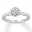 Diamond Ring 1/4 ct tw Round-cut 10K White Gold