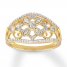 Diamond Ring 1/4 ct tw Round-cut 10K Yellow Gold