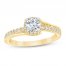 Diamond Engagement Ring 3/4 ct tw Round-cut 14K Yellow Gold