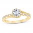 Diamond Engagement Ring 3/4 ct tw Round-cut 14K Yellow Gold